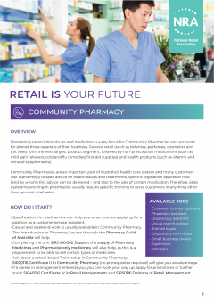 Retail Is Your Future - Community Pharmacy