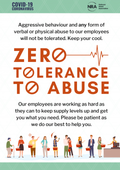 Covid-19 Campaign Poster - Zero Tolerance to Abuse